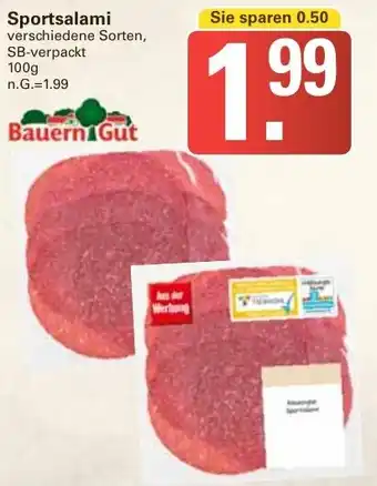 WEZ Bauern Gut Sportsalami 100 g Angebot