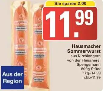 WEZ Hausmacher Sommerwurst 800 g Angebot