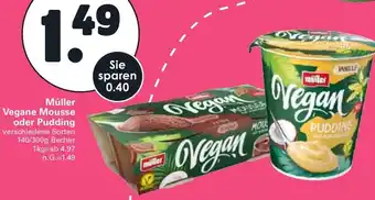 WEZ Müller Vegane Mousse oder Pudding 140/300g Becher Angebot