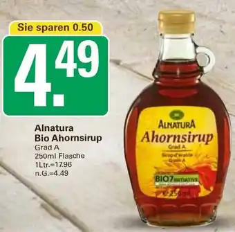 WEZ Alnatura Bio Ahornsirup 250ml Flasche Angebot