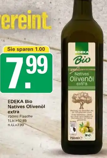 WEZ EDEKA Bio Natives Olivenöl extra 750ml Flasche Angebot