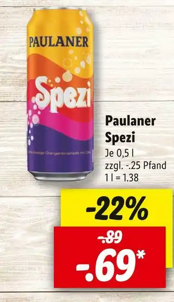 Lidl Paulaner spezi softdrinks Angebot