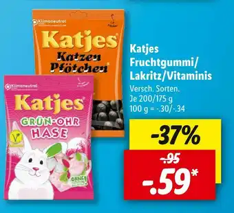 Lidl Katjes fruchtgummi/lakritz/vitaminis Angebot