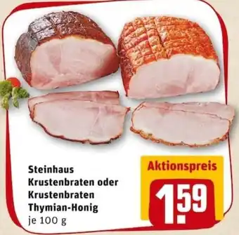 REWE PETZ Steinhaus Krustenbraten oder Krustenbraten Thymian Honig 100g Angebot