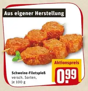 REWE PETZ Schweine Filetspieß 100g Angebot