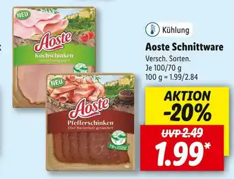 Lidl Aoste schnittware Angebot