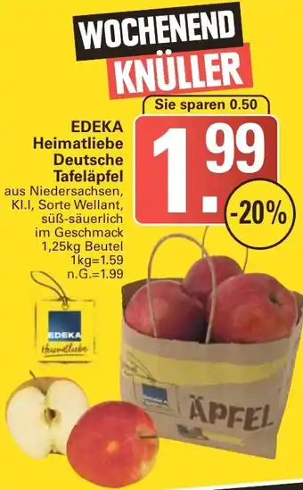 WEZ EDEKA Heimatliebe Deutsche Tafeläpfel 1,25 kg Beutel Angebot