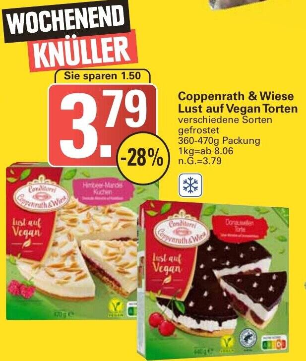 Coppenrath & Wiese Lust auf Vegan Torten 360470g Packung Angebot bei WEZ