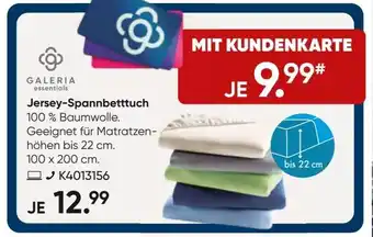 Galeria GALERIA essentials Jersey-Spannbetttuch Angebot