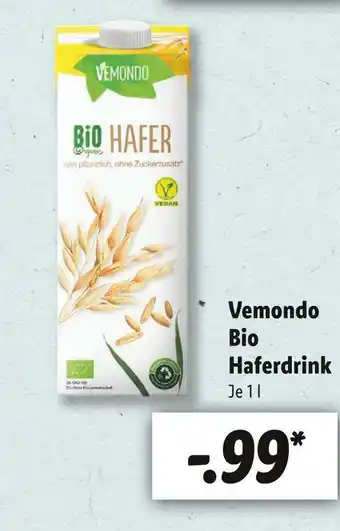 Lidl Vemondo bio haferdrink Angebot