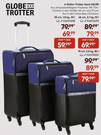 Galeria GLOBE TROTTER 4-Rollen-Trolley-Serie DELME Angebot