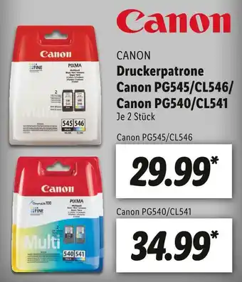 Lidl Canon druckerpatrone canon pg545/cl546/canon pg540/cl541 Angebot