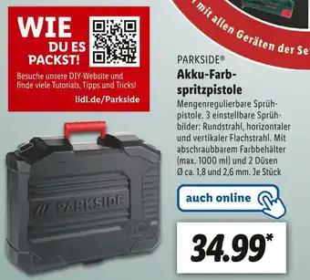 Lidl Parkside® akku-farbspritzpistole Angebot