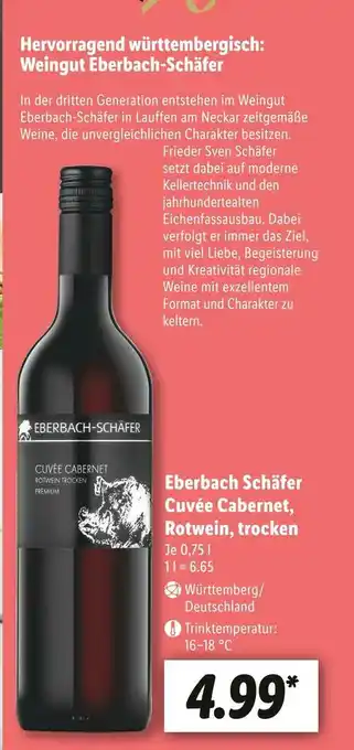 Lidl Eberbach schäfer cuvée cabernet rotwein Angebot