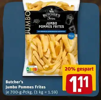 REWE Butcher’s jumbo pommes frites Angebot