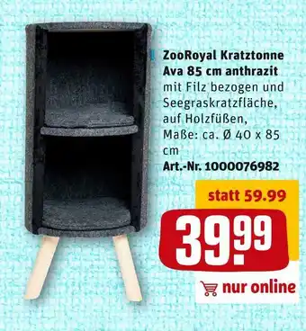 REWE Zooroyal kratztonne ava 85 cm anthrazit Angebot