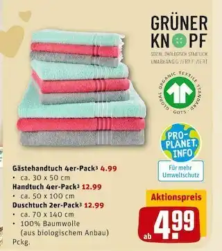 REWE Grüner knopf badtextilien Angebot