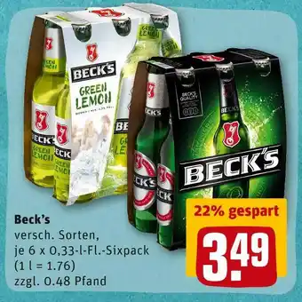 REWE Beck’s pils Angebot