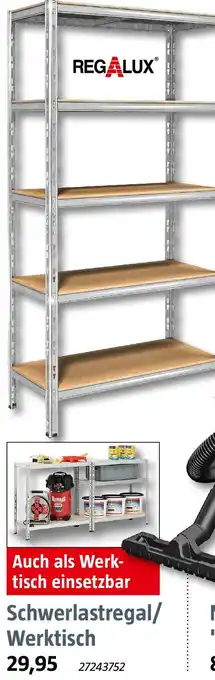 Bauhaus REGALUX Schwerlastregal/ Werktisch Angebot