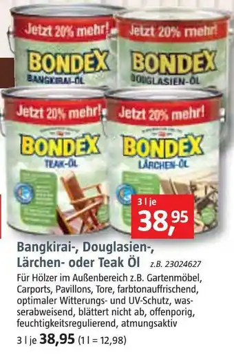 Bauhaus Bondex bangkirai-, douglasien-, lärchen- oder teak öl Angebot