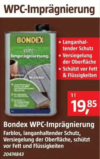 Bauhaus Bondex wpc-imprägnierung Angebot