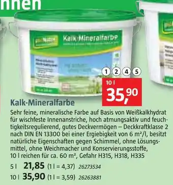 Bauhaus Pronatur kalk-mineralfarbe Angebot