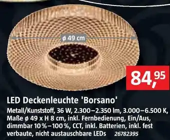 Bauhaus Led deckenleuchte 'borsano' Angebot