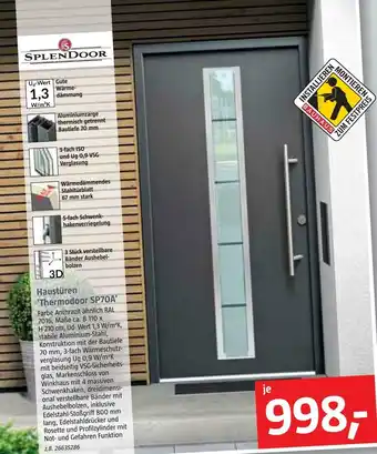 Bauhaus Haustüren 'thermodoor sp70a' Angebot