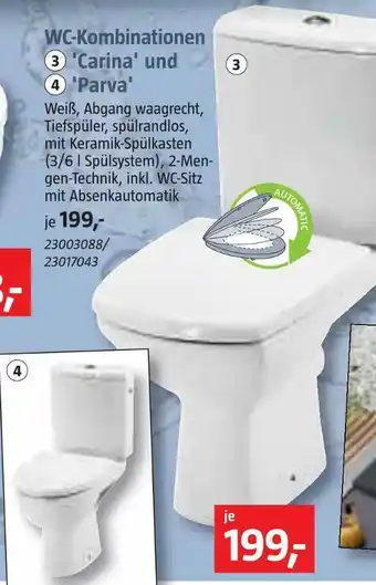 Bauhaus Wc-kombinationen 'carina' und 'parva' Angebot