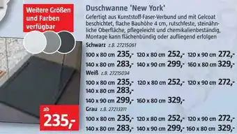 Bauhaus Duschwanne 'new york' Angebot