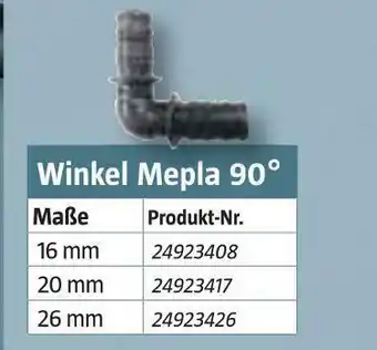 Bauhaus Winkel mepla 90° Angebot