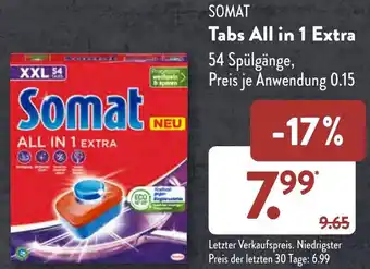 Aldi Süd SOMAT Tabs All in 1 Extra Angebot