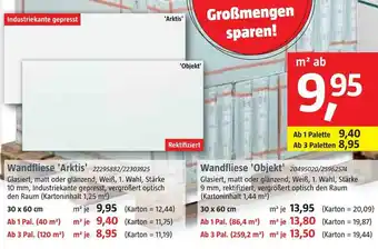 Bauhaus Wandfliese 'arktis' oder 'objekt' Angebot