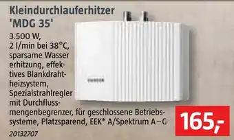 Bauhaus Kleindurchlauferhitzer 'mdg 35' Angebot