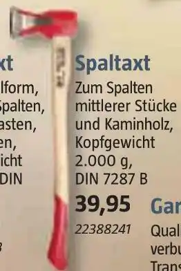 Bauhaus Spaltaxt Angebot