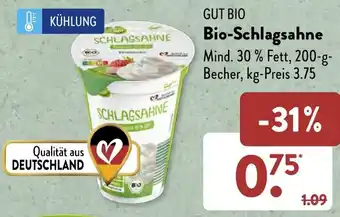 Aldi Süd GUT BIO Bio-Schlagsahne 200 g Becher Angebot