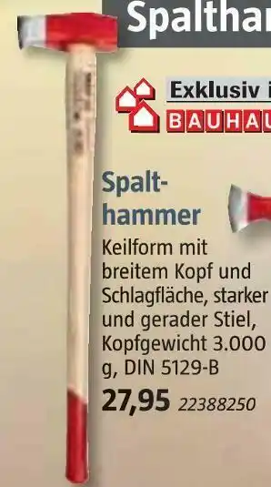 Bauhaus Spalthammer Angebot