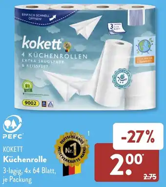Aldi Süd KOKETT Küchenrolle 4x 64 Blatt Angebot