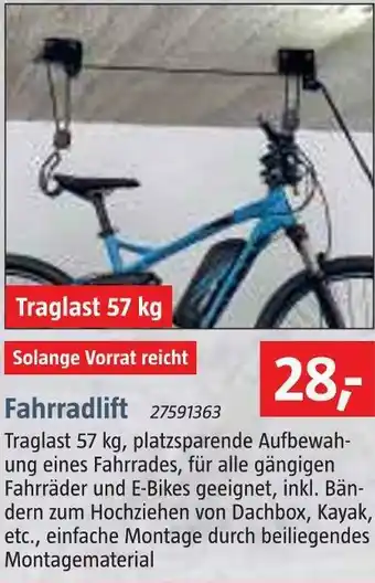 Bauhaus Fahrradlift Angebot