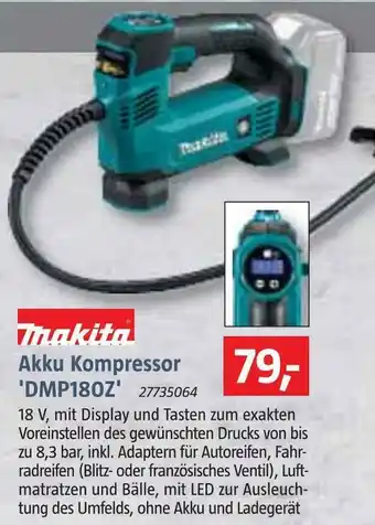 Bauhaus Makita akku kompressor 'dmp180z' Angebot