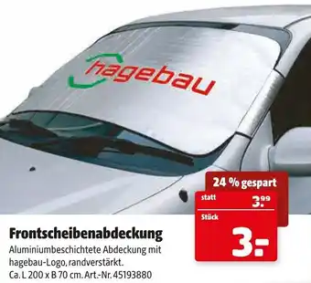 Hagebau Frontscheibenabdeckung Angebot