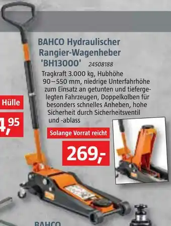 Bauhaus Bahco hydraulischer rangier-wagenheber 'bh13000' Angebot