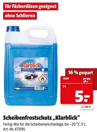 Hagebau Scheibenfrostschutz „Klarblick" 5 L Angebot