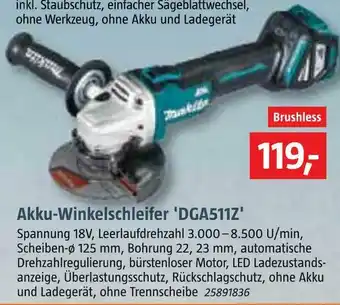 Bauhaus Makita akku-winkelschleifer Angebot