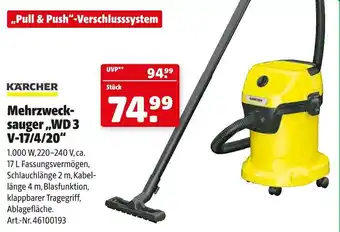 Hagebau KÄRCHER Mehrzwecksauger,,WD3 V-17/4/20" Angebot