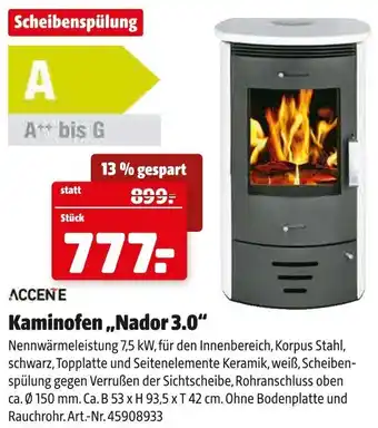 Hagebau ACCENE Kaminofen ,,Nador 3.0" Angebot