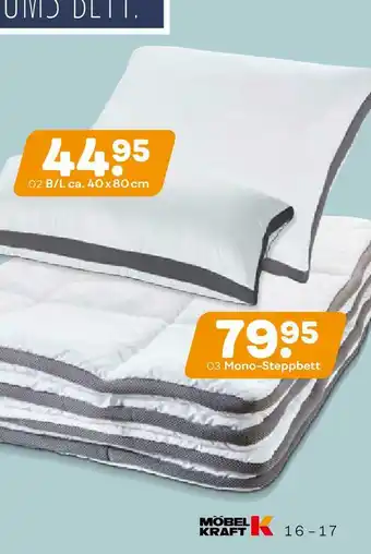 Möbel Kraft Matz & co 3-kammer-kopfkissen oder mono-steppbett Angebot