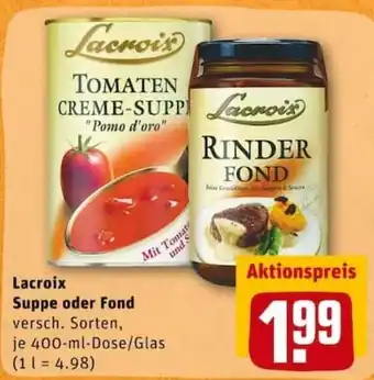 REWE PETZ Lacroix Suppe oder Fond 400ml Angebot