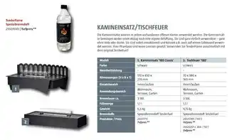 Bauhaus Kamineinsatz/tischfeuer Angebot