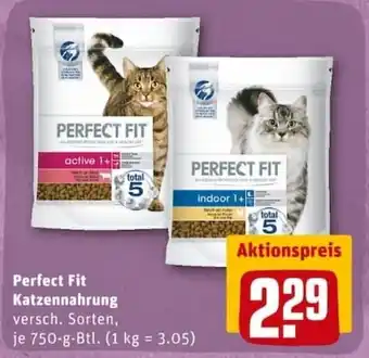 REWE PETZ Perfect Fit Katzennahrung 750g Beutel Angebot